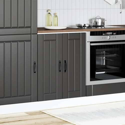 Donji ormarić za Lavabo - Umivaonik Lucca crni konstruirano drvo - Crna 1 1 x donji ormarić (2 vrata) 60 cm Cijena