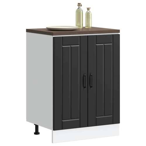 Donji ormarić za Lavabo - Umivaonik Lucca crni konstruirano drvo - Crna 1 1 x donji ormarić (2 vrata) 60 cm Cijena