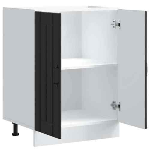Donji ormarić za Lavabo - Umivaonik Lucca crni konstruirano drvo - Crna 1 1 x donji ormarić (2 vrata) 60 cm Cijena