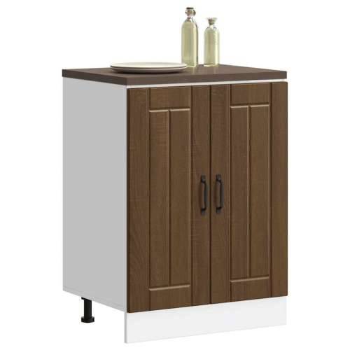 Donji ormarić za Lavabo - Umivaonik Lucca boja hrasta konstruirano drvo - Smeđi hrast 1 1 x donji ormarić (2 vrata) 60 cm Cijena