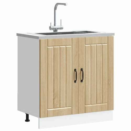 Donji ormarić za Lavabo - Umivaonik Lucca boja hrasta konstruirano drvo - sonoma hrast 1 1 x donji ormarić (2 vrata) 80 cm Cijena