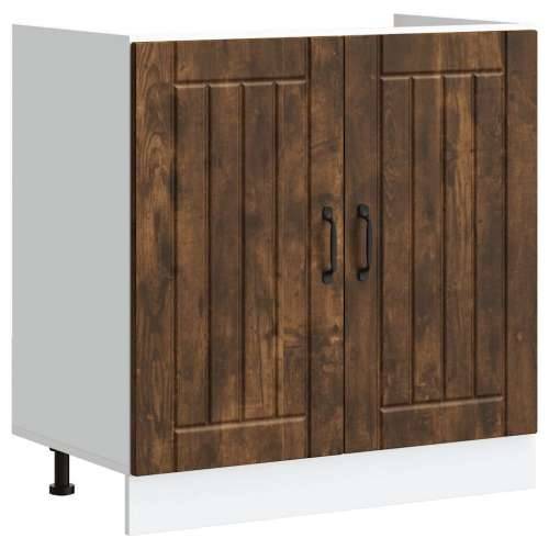 Donji ormarić za Lavabo - Umivaonik Lucca boja hrasta konstruirano drvo - Dimljeni hrast 1 1 x donji ormarić (2 vrata) 80 cm Cijena
