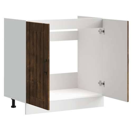 Donji ormarić za Lavabo - Umivaonik Lucca boja hrasta konstruirano drvo - Dimljeni hrast 1 1 x donji ormarić (2 vrata) 80 cm Cijena