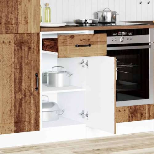 Donji kuhinjski ormarić Lucca boja drva konstruirano drvo - Staro drvo 40 x 46 x 81.5 cm 1 1x bottom cabinet (1 door 1 drawer) Cijena