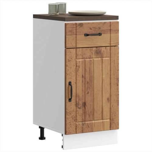 Donji kuhinjski ormarić Lucca boja drva konstruirano drvo - Staro drvo 40 x 46 x 81.5 cm 1 1x bottom cabinet (1 door 1 drawer) Cijena
