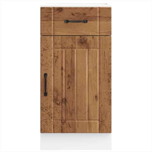 Donji kuhinjski ormarić Lucca boja drva konstruirano drvo - Staro drvo 40 x 46 x 81.5 cm 1 1x bottom cabinet (1 door 1 drawer) Cijena
