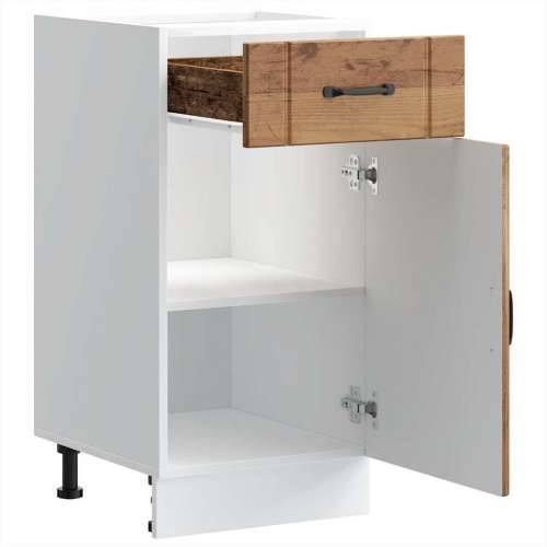 Donji kuhinjski ormarić Lucca boja drva konstruirano drvo - Staro drvo 40 x 46 x 81.5 cm 1 1x bottom cabinet (1 door 1 drawer) Cijena
