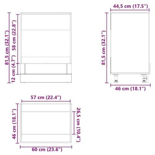 Ormarić za pećnicu Lucca bijeli konstruirano drvo - Bijela 1 1 x ormarić za pećnicu 60 cm Cijena