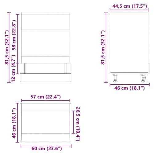 Ormarić za pećnicu Lucca boja hrasta konstruirano drvo - Dimljeni hrast 1 1 x ormarić za pećnicu 60 cm Cijena