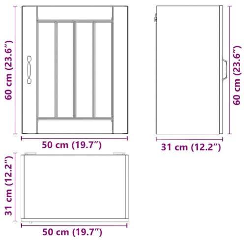 Kuhinjski zidni ormarić Lucca bijeli konstruirano drvo - Bijela 1 1 x zidni ormarić (1 vrata) 50 cm Cijena