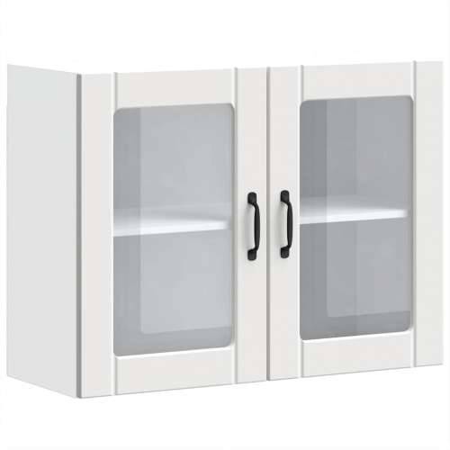 Kuhinjski zidni ormarić sa staklenim vratima Lucca bijeli - Bijela 1 1 x zidni stakleni ormarić (2 vrata) 80 cm Cijena