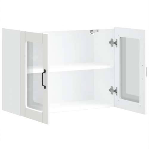Kuhinjski zidni ormarić sa staklenim vratima Lucca bijeli - Bijela 1 1 x zidni stakleni ormarić (2 vrata) 80 cm Cijena
