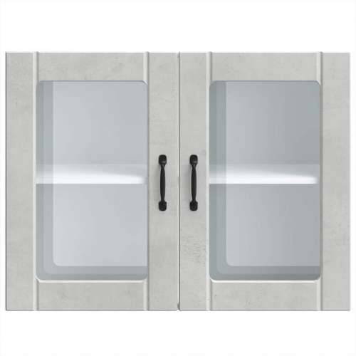 Kuhinjski zidni ormarić sa staklenim vratima Lucca boja betona - Beton siva 1 1 x zidni stakleni ormarić (2 vrata) 80 cm Cijena