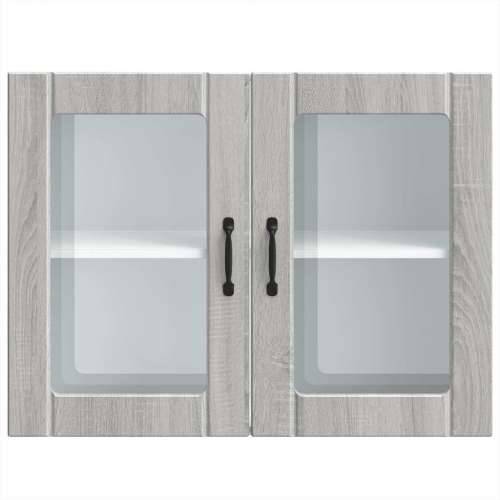 Kuhinjski zidni ormarić sa staklenim vratima Lucca boja hrasta - Sivi hrast sonoma 1 1 x zidni stakleni ormarić (2 vrata) 80 cm Cijena
