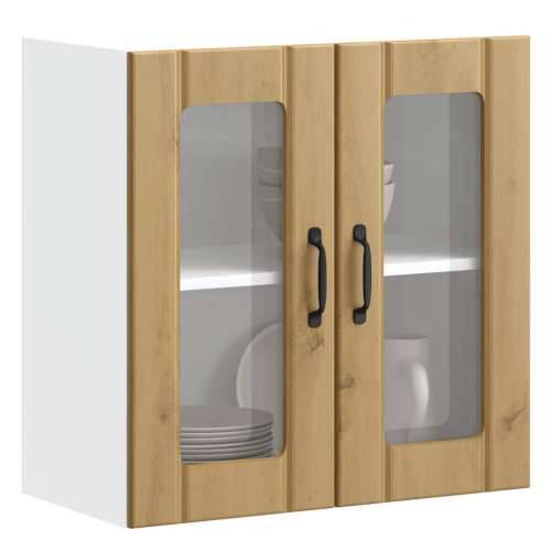 Kuhinjski zidni ormarić sa staklenim vratima Lucca boja hrasta - hrast artisan 60 x 31 x 60 cm 1 1x wall glass cabinet (2 doors) Cijena