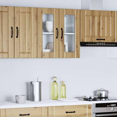 Kuhinjski zidni ormarić sa staklenim vratima Lucca boja hrasta - hrast artisan 60 x 31 x 60 cm 1 1x wall glass cabinet (2 doors) Cijena