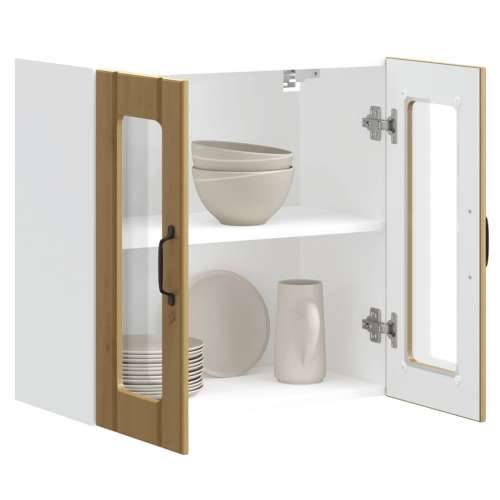 Kuhinjski zidni ormarić sa staklenim vratima Lucca boja hrasta - hrast artisan 60 x 31 x 60 cm 1 1x wall glass cabinet (2 doors) Cijena