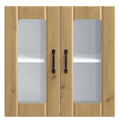 Kuhinjski zidni ormarić sa staklenim vratima Lucca boja hrasta - hrast artisan 60 x 31 x 60 cm 1 1x wall glass cabinet (2 doors) Cijena