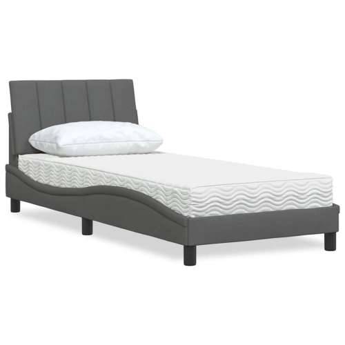 Krevet s madracem tamnosivi 80x200cm od tkanine - Tamno siva 80 x 200 cm Cijena