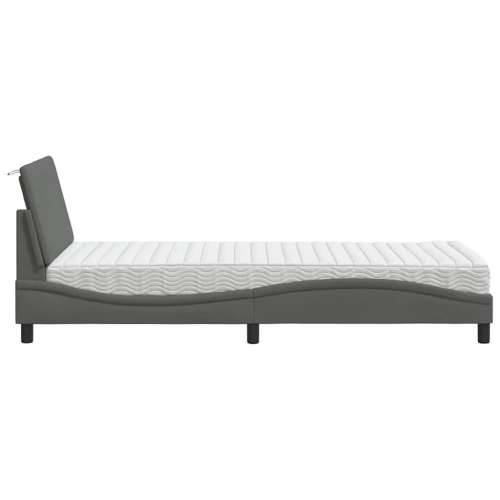 Krevet s madracem tamnosivi 80x200cm od tkanine - Tamno siva 80 x 200 cm Cijena