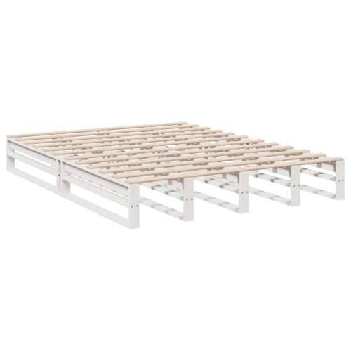 Krevet s regalom z knjige bez madraca bijeli 150x200cm borovina - Bijela 150 x 200 cm Cijena