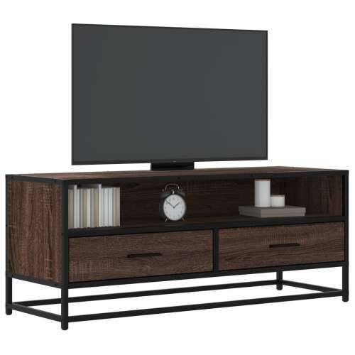 TV ormarić boja smeđeg hrasta 100x34,5x40 cm konstruirano - Smeđi hrast 1 100 cm Cijena