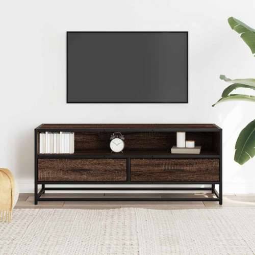 TV ormarić boja smeđeg hrasta 100x34,5x40 cm konstruirano - Smeđi hrast 1 100 cm Cijena