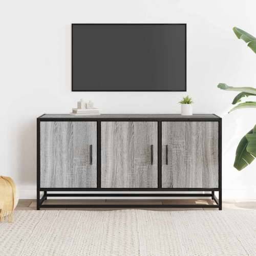 TV ormarić sivi Sonoma 100x35x50 cm Konstruirano drvo i metal - Sivi hrast sonoma 1 Cijena