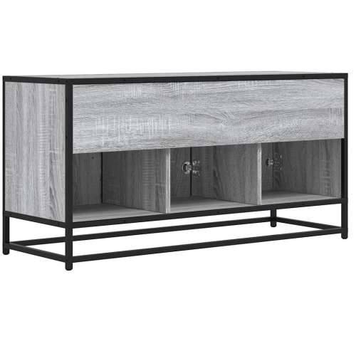 TV ormarić sivi Sonoma 100x35x50 cm Konstruirano drvo i metal - Sivi hrast sonoma 1 Cijena