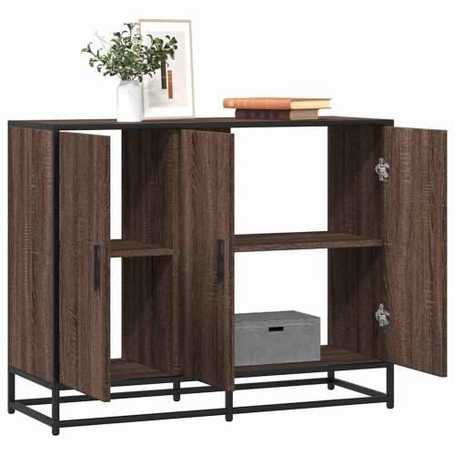 Komoda smeđi hrast 94x35x76 cm izrađeno drvo - Smeđi hrast 1 Cijena