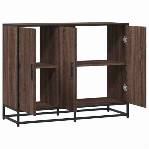 Komoda smeđi hrast 94x35x76 cm izrađeno drvo - Smeđi hrast 1 Cijena