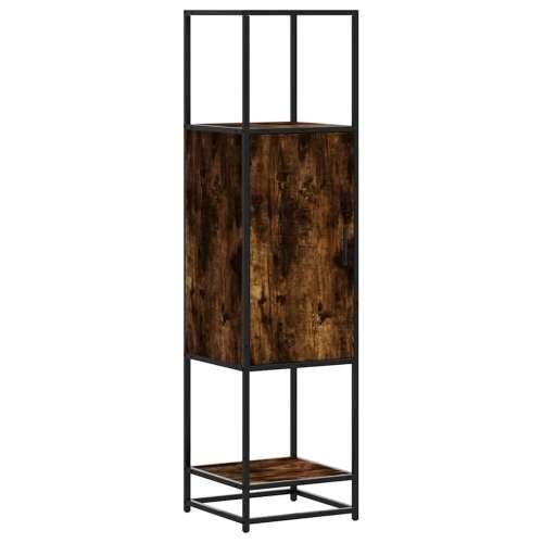 Visoka ploča dimljeni hrast 35,5x35x139cm izrađeno drvo i metal - Dimljeni hrast 1 Cijena
