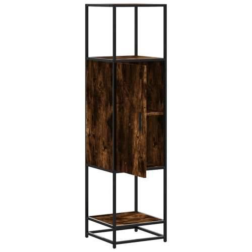 Visoka ploča dimljeni hrast 35,5x35x139cm izrađeno drvo i metal - Dimljeni hrast 1 Cijena
