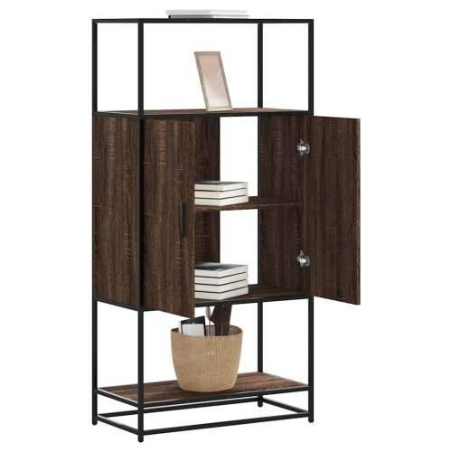 Visoka ploča smeđi hrast 68x35x139 cm Konstruirano drvo i metal - Smeđi hrast 1 Cijena