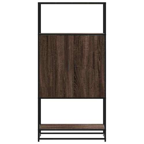 Visoka ploča smeđi hrast 68x35x139 cm Konstruirano drvo i metal - Smeđi hrast 1 Cijena
