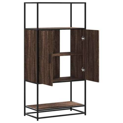 Visoka ploča smeđi hrast 68x35x139 cm Konstruirano drvo i metal - Smeđi hrast 1 Cijena