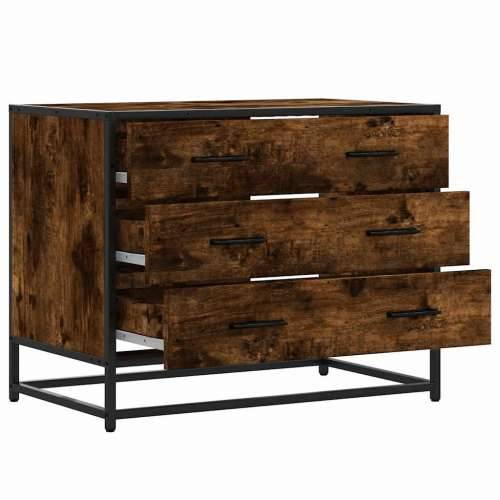 Ormar s ladicama dimljeni hrast 70x41x56 cm izrađeno drvo - Dimljeni hrast 1 Cijena