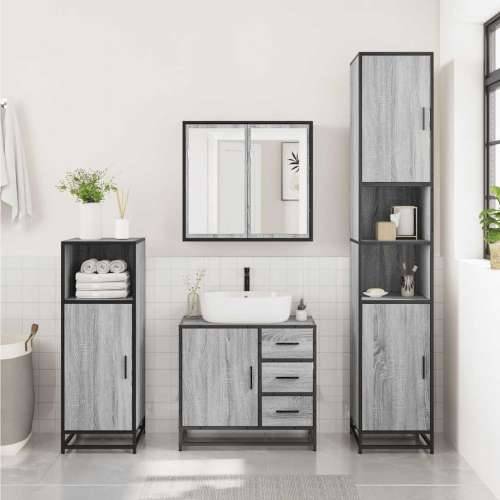 Kupaonski ormarić za Lavabo - Umivaonik sivi Sonoma 65x33x60 cm - Sivi hrast sonoma 1 Cijena