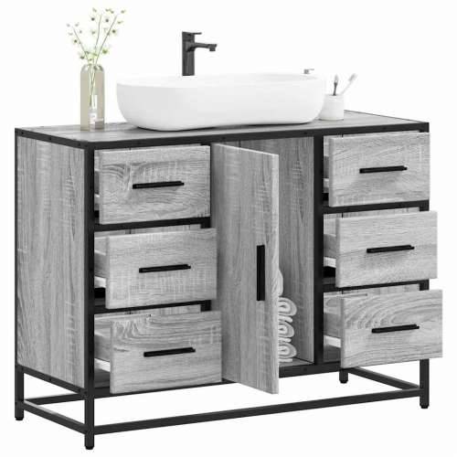 Kupaonski ormarić za Lavabo - Umivaonik boja hrasta 80x33x60 cm drveni - Sivi hrast sonoma 1 Cijena