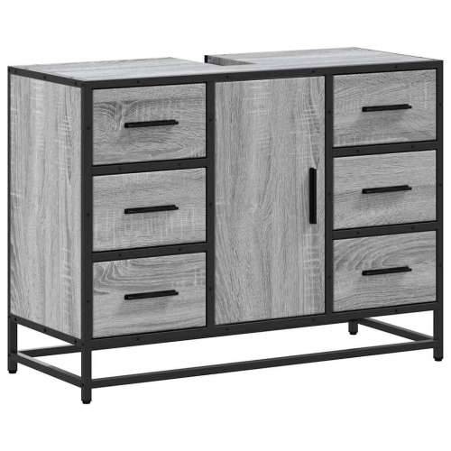 Kupaonski ormarić za Lavabo - Umivaonik boja hrasta 80x33x60 cm drveni - Sivi hrast sonoma 1 Cijena