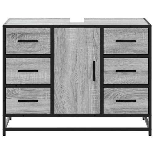 Kupaonski ormarić za Lavabo - Umivaonik boja hrasta 80x33x60 cm drveni - Sivi hrast sonoma 1 Cijena