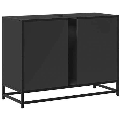 Kupaonski ormarić za Lavabo - Umivaonik crni 80 x 33 x 60 cm drveni - Crna 1 Cijena