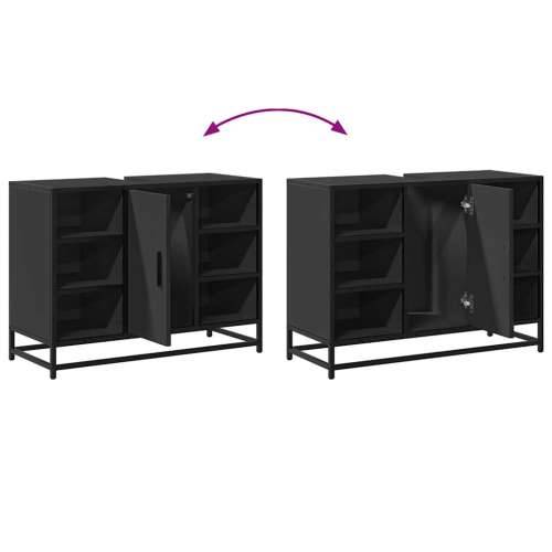 Kupaonski ormarić za Lavabo - Umivaonik crni 80 x 33 x 60 cm drveni - Crna 1 Cijena