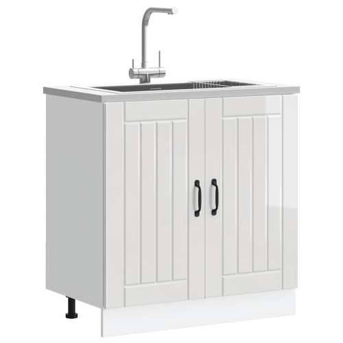 Donji ormarić za Lavabo - Umivaonik Lucca sjaj bijeli konstruirano drvo - Visoko sjajno bijela 1 1 x donji ormarić (2 vrata) 80  Cijena