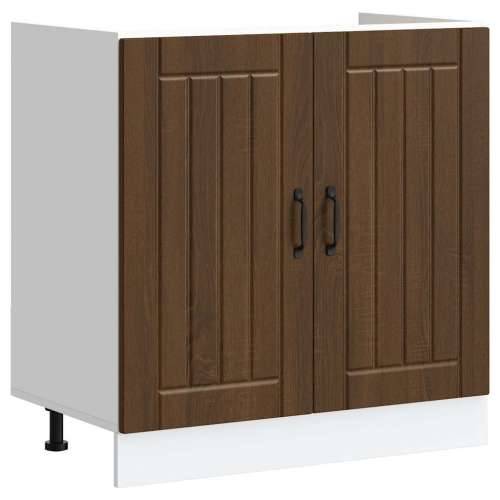 Donji ormarić za Lavabo - Umivaonik Lucca boja hrasta konstruirano drvo - Smeđi hrast 1 1 x donji ormarić (2 vrata) 80 cm Cijena