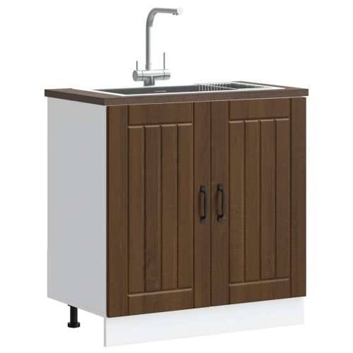 Donji ormarić za Lavabo - Umivaonik Lucca boja hrasta konstruirano drvo - Smeđi hrast 1 1 x donji ormarić (2 vrata) 80 cm Cijena