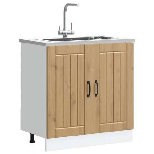 Donji ormarić za Lavabo - Umivaonik Lucca boja hrasta konstruirano drvo - hrast artisan 1 1 x donji ormarić (2 vrata) 80 cm Cijena
