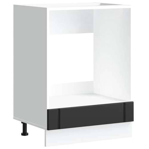 Ormarić za pećnicu Lucca crni konstruirano drvo - Crna 1 1 x ormarić za pećnicu 60 cm Cijena