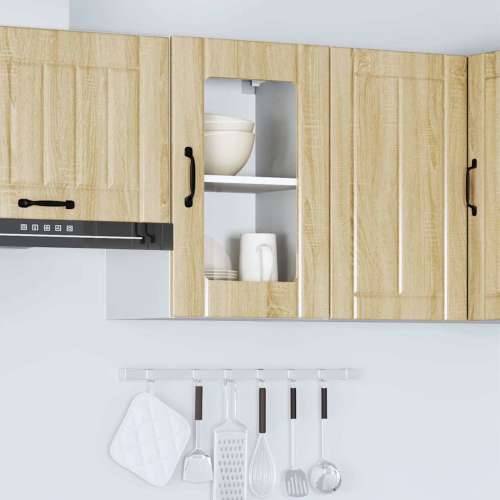 Kuhinjski zidni ormarić sa staklenim vratima Lucca boja hrasta - sonoma hrast 40 x 31 x 60 cm 1 1x wall glass cabinet (1 door) Cijena