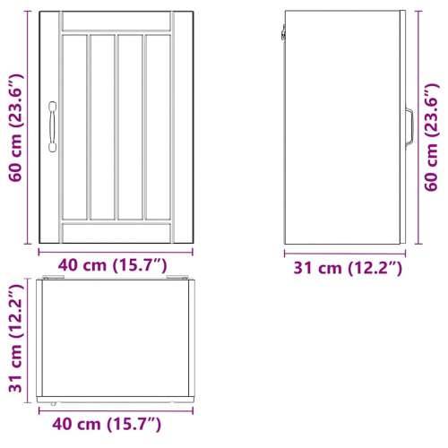 Kuhinjski zidni ormarić Lucca bijeli konstruirano drvo - Bijela 40 x 31 x 60 cm 1 1x wall cabinet (1 door) Cijena